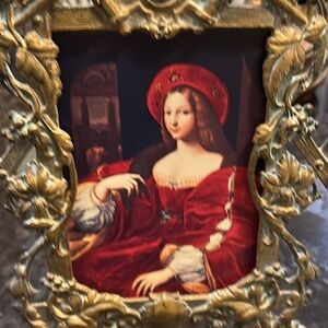 Ornate Antique Brass Decorative Frame
Bradley  and Hubbard ,1923
No glass/